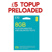 Load image into Gallery viewer, EE Trio Pay As You Go PAYG SIM Card Pre Loaded With £5 Credit
