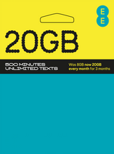 Load image into Gallery viewer, EE Trio Pay As You Go PAYG SIM Card Pre Loaded With £10 Credit
